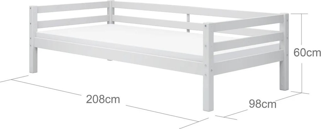 Jednolôžková posteľ ACTIMA 90x200 cm biela