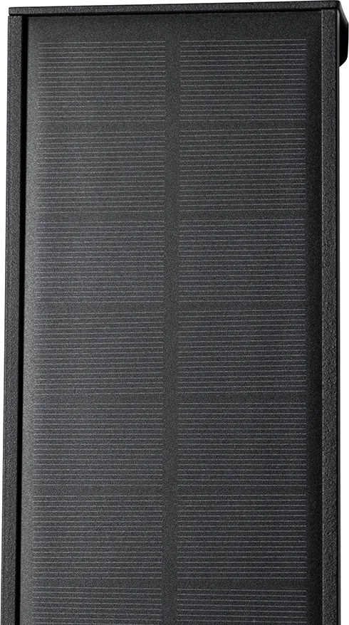 Vonkajšia nástenná lampa čierna 60 cm vrátane LED 4-stupňového stmievača so solárnym panelom - Serena