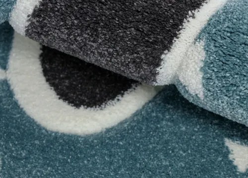 Koberce Breno Kusový koberec PASTEL KIDS 52/KVK kruh, modrá,120 x 120 cm