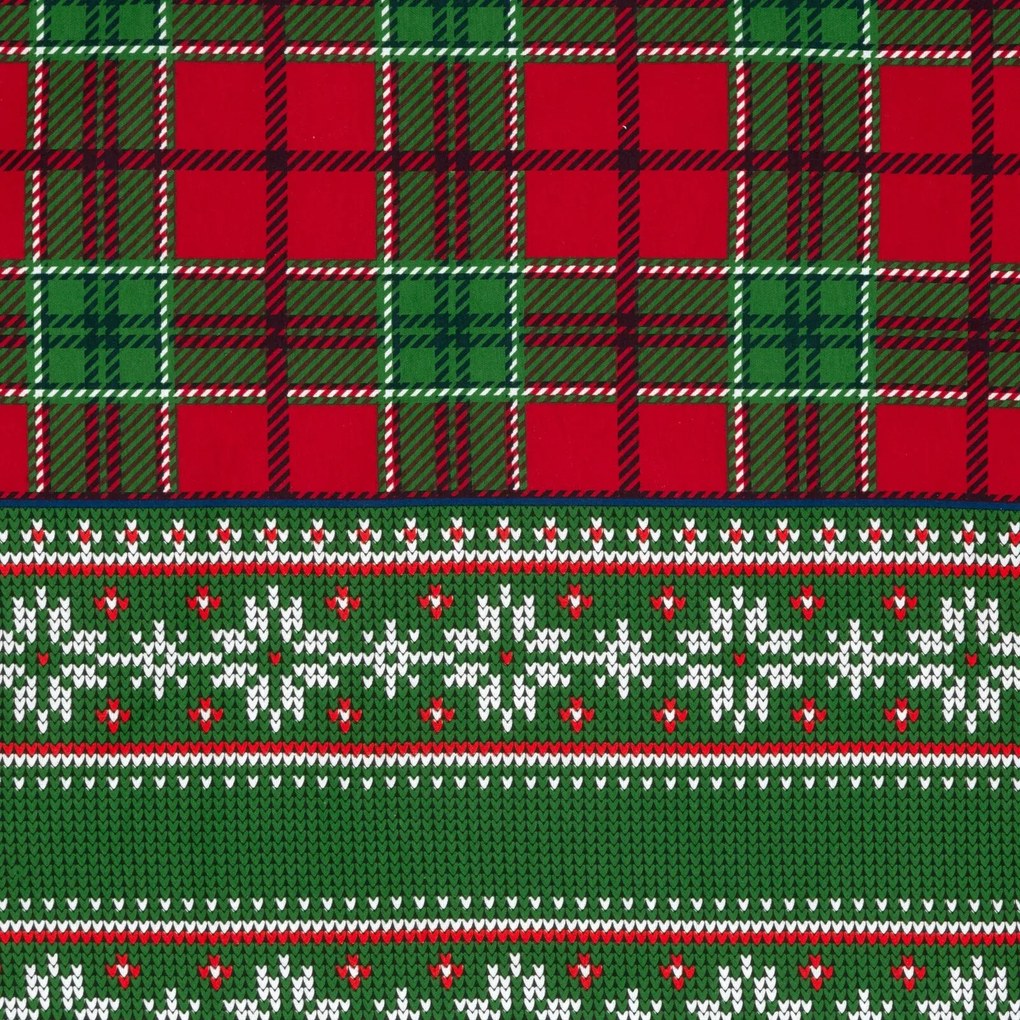 VIANOČNÉ FLANELOVÉ OBLIEČKY AURORA 160X200 CM, 2 KS 70X80 CM VZOROVANÉ