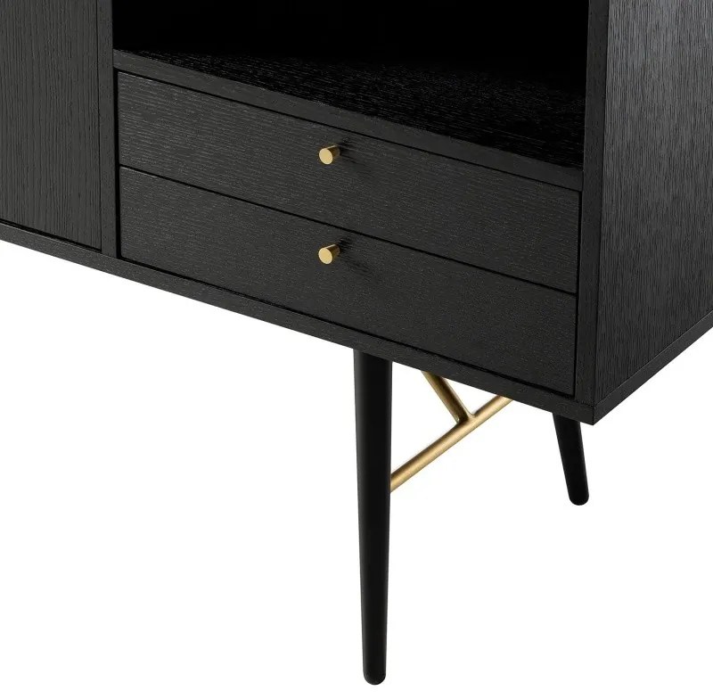 Komoda Alaia 150 cm čierna