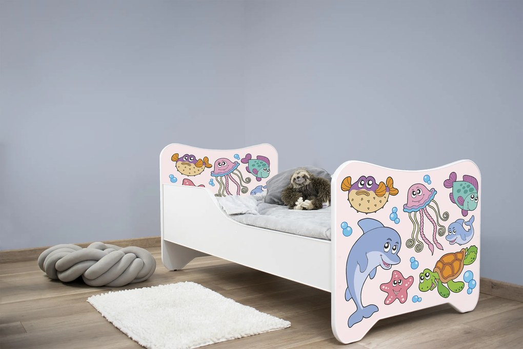 TOP BEDS Detská posteľ Happy Kitty 160x80 Morský svet