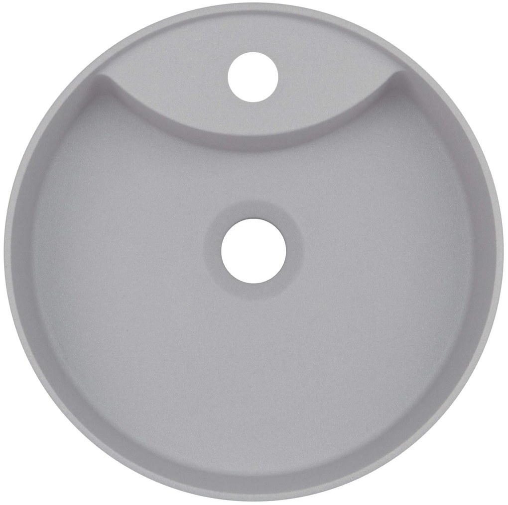 Deante Silia, umývadlo na dosku s otvorom na batériu 360x360x125mm, šedá metalíza, DEA-CQS_SU4B