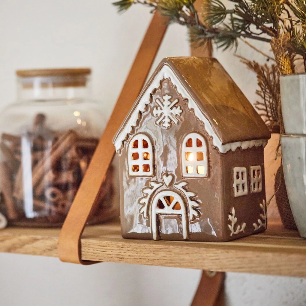 Ib Laursen Keramický svietnik Stillenat Gingerbread Snowflake
