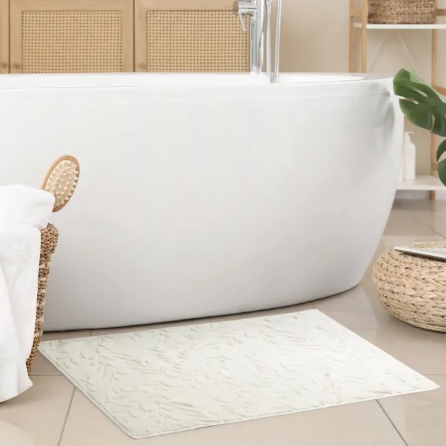 Kúpeľňový koberček FLORIA 01 krémový