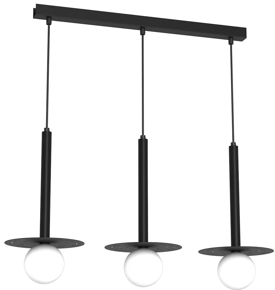 Závesné svietidlo Futura, 3x biele sklenené tienidlo, b