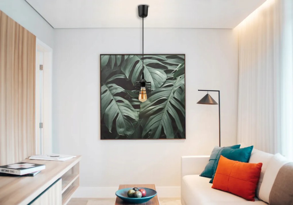 ZÁVESNÝ STROPNÝ LUMPER LED E27 NASTAVITEĽNÝ 0-100 cm HLINÍKOVÉ TIENIDLO