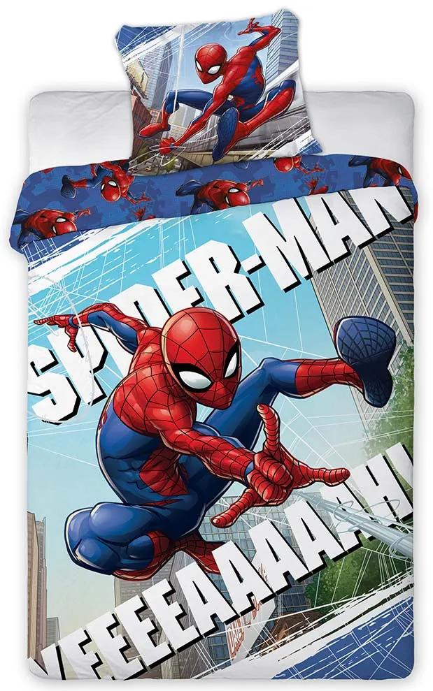 Detské obliečky Spiderman Pavučina 140x200 70x90 cm 100% Bavlna Faro