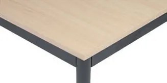 Jedálenský stôl, 1200 x 800 mm, tmavo sivá podnož, breza
