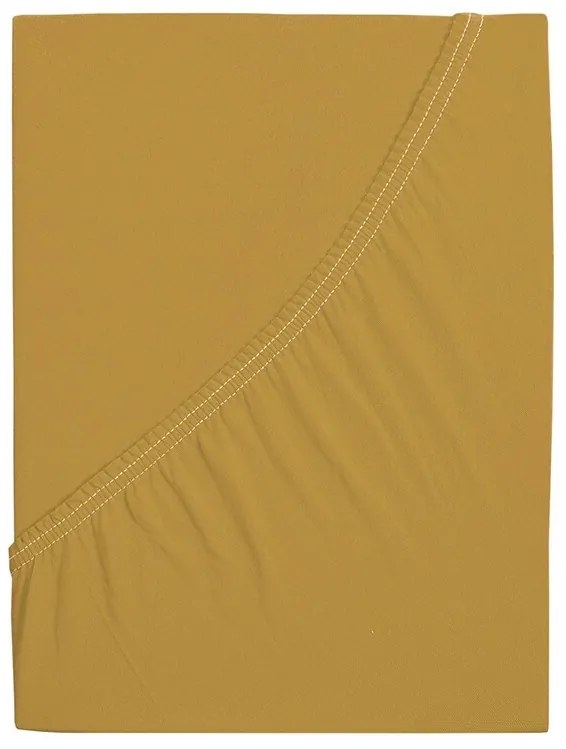 4Home jersey prestieradlo Ideál horčicová, 100 x 200 cm