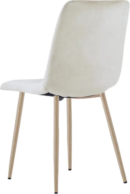 Béžová zamatová stolička LAVA CAMEL BEIGE