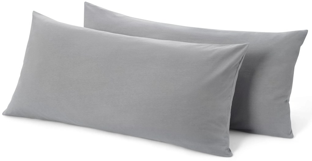 Džersejové obliečky na vankúš, 2 ks, sivé