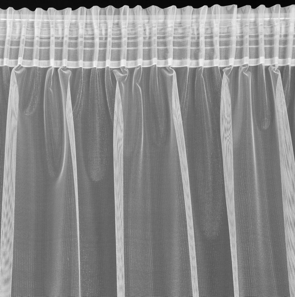 ZÁCLONA NA PÁSKE NEL 300X145 CM BIELA