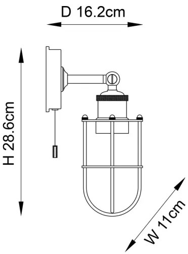 Endon 99952 - Kúpeľňové nástenné svietidlo CREW 1xE27/6W/230V IP44 mosadz