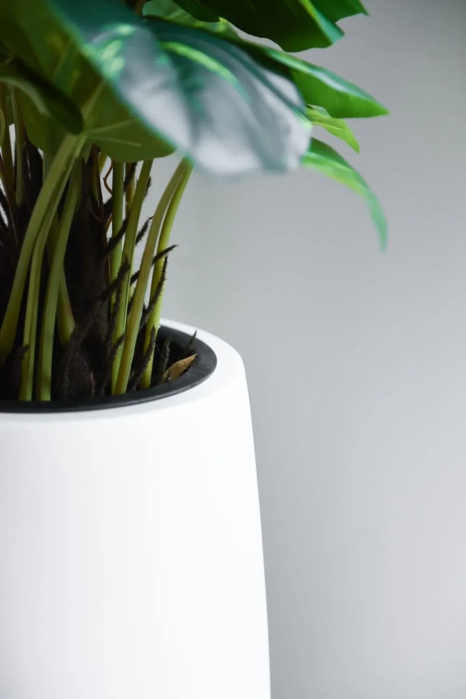 Kvetináč MAGNUM, sklolaminát, výška 80 cm, biely mat