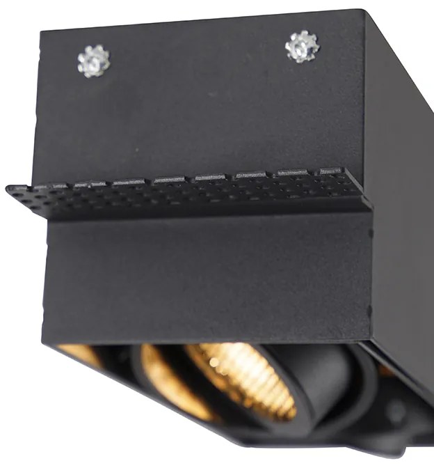 Sada 6 zapustených bodových svetiel čierna nastaviteľná bezrámová 2-svetlá - Oneon Honey