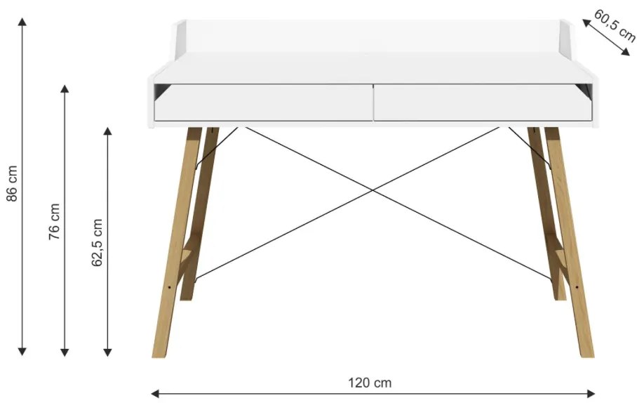 PROXIMA.store - Detský stolík LOTTA - biely