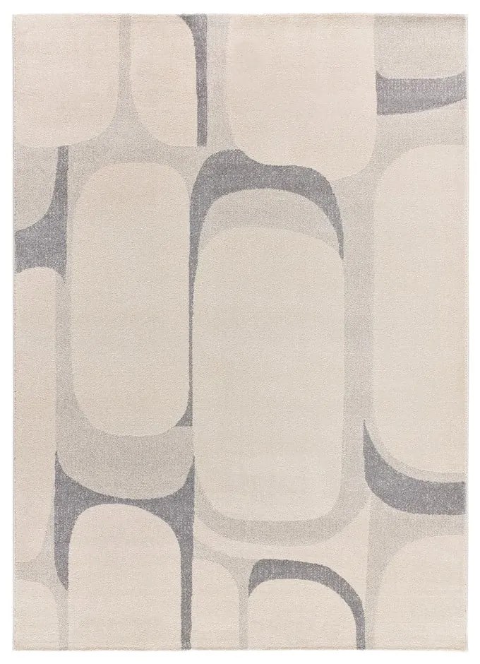 Koberec vo svetlosivej a krémovej farbe 133x190 cm Porto – Universal