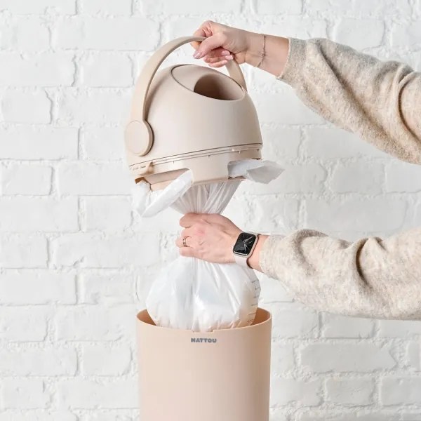 Nattou - Kôš na plienky a prebaľovacia podložka SOFTY 50x70 cm béžová