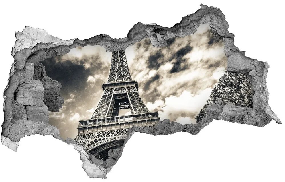 Fototapeta diera na stenu 3D Eiffelova veža v paríži nd-b-57669652