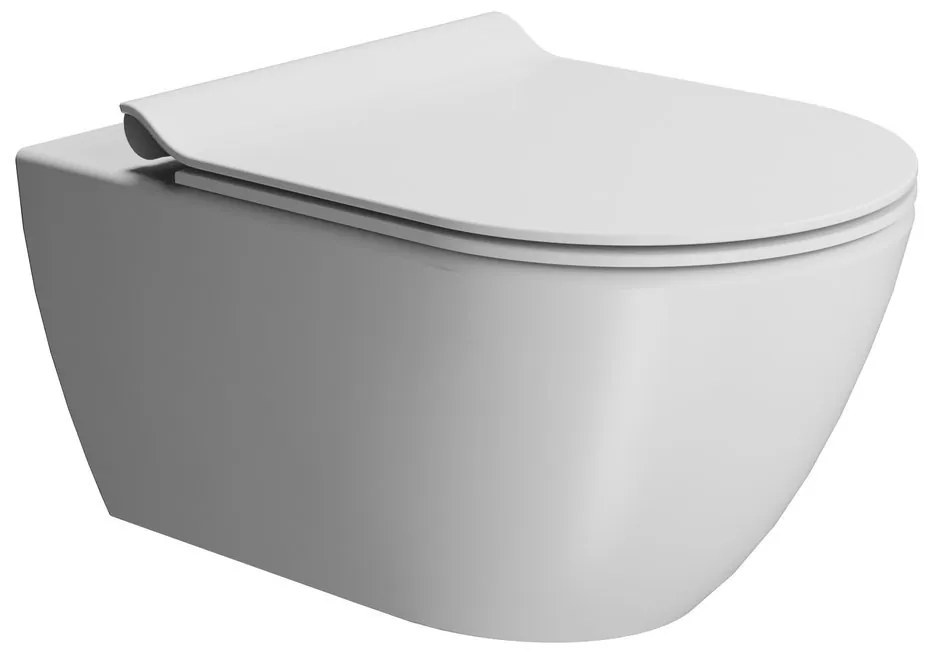 GSI, PURA závesná WC misa, Swirlflush, 55x36 cm, biela dual-mat, 881509