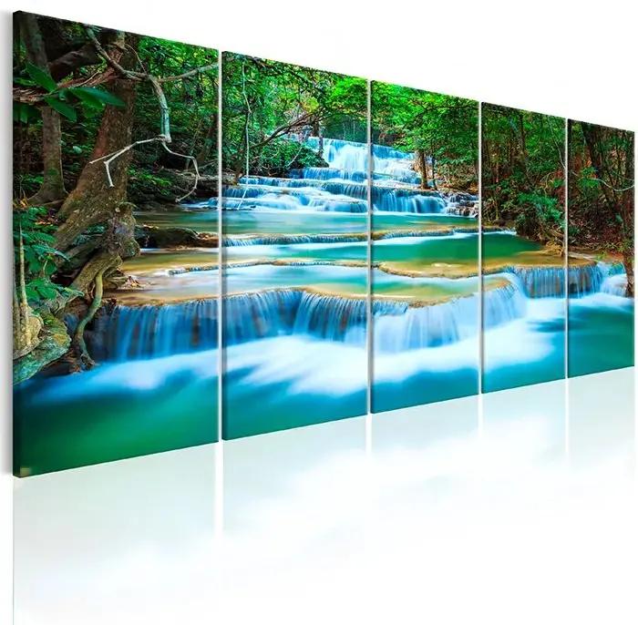 Obraz - Sapphire Waterfalls I Veľkosť: 200x80, Verzia: Na talianskom plátne