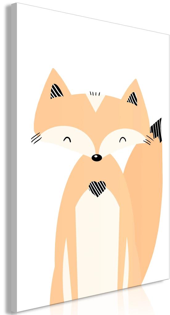 Artgeist Obraz - Happy Fox (1 Part) Vertical Veľkosť: 20x30, Verzia: Premium Print