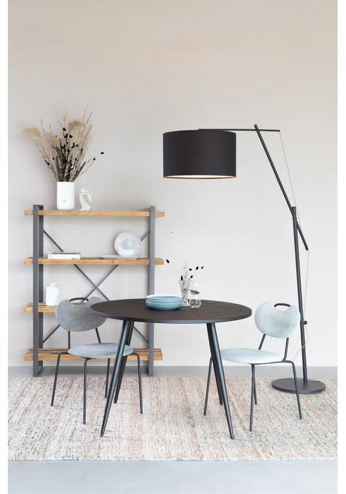 Čierna stojacia lampa White Label Tokio