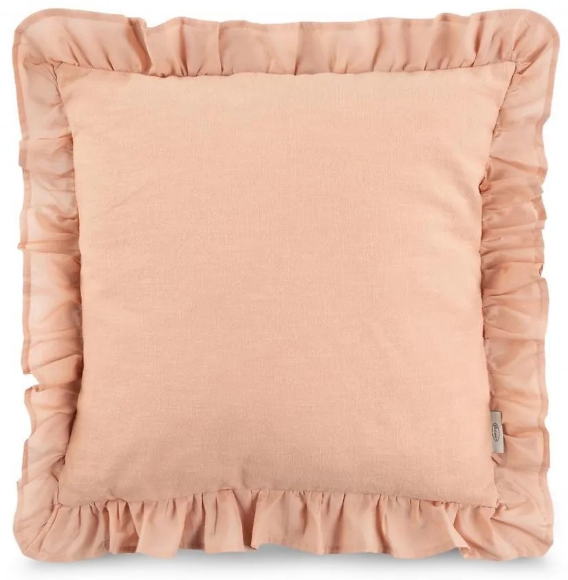 Obliečka  na vankúš Avinion/PO/8 45x45 svetloružový volán 406410