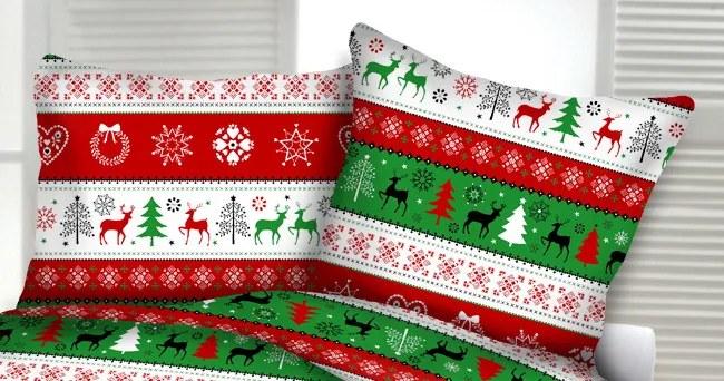 INTERMEDIC SK Obliečka Christmas Red/Green 40x40 cm