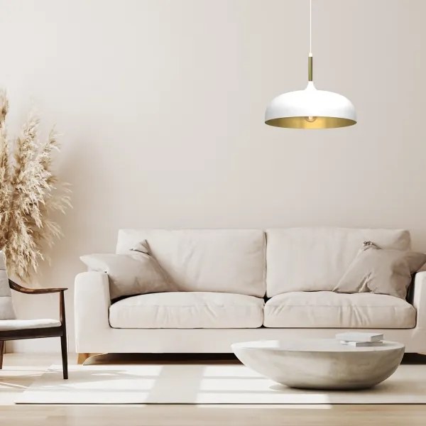 Brilagi - Luster na lanku ABRAHAM 1xE27/60W/230V pr. 35 cm biela