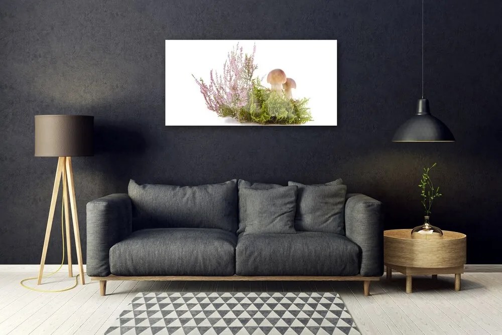 Skleneny obraz Huby rastlina príroda 120x60 cm
