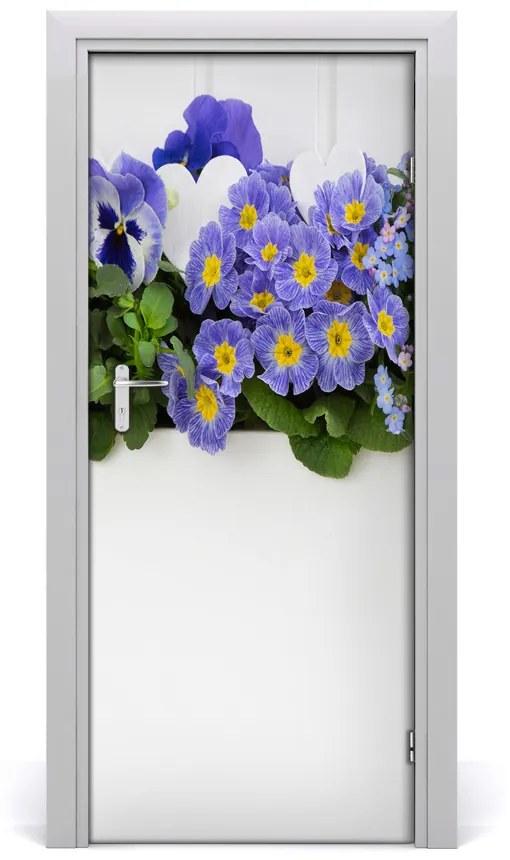 Fototapeta samolepiace fialové kvety 75x205 cm