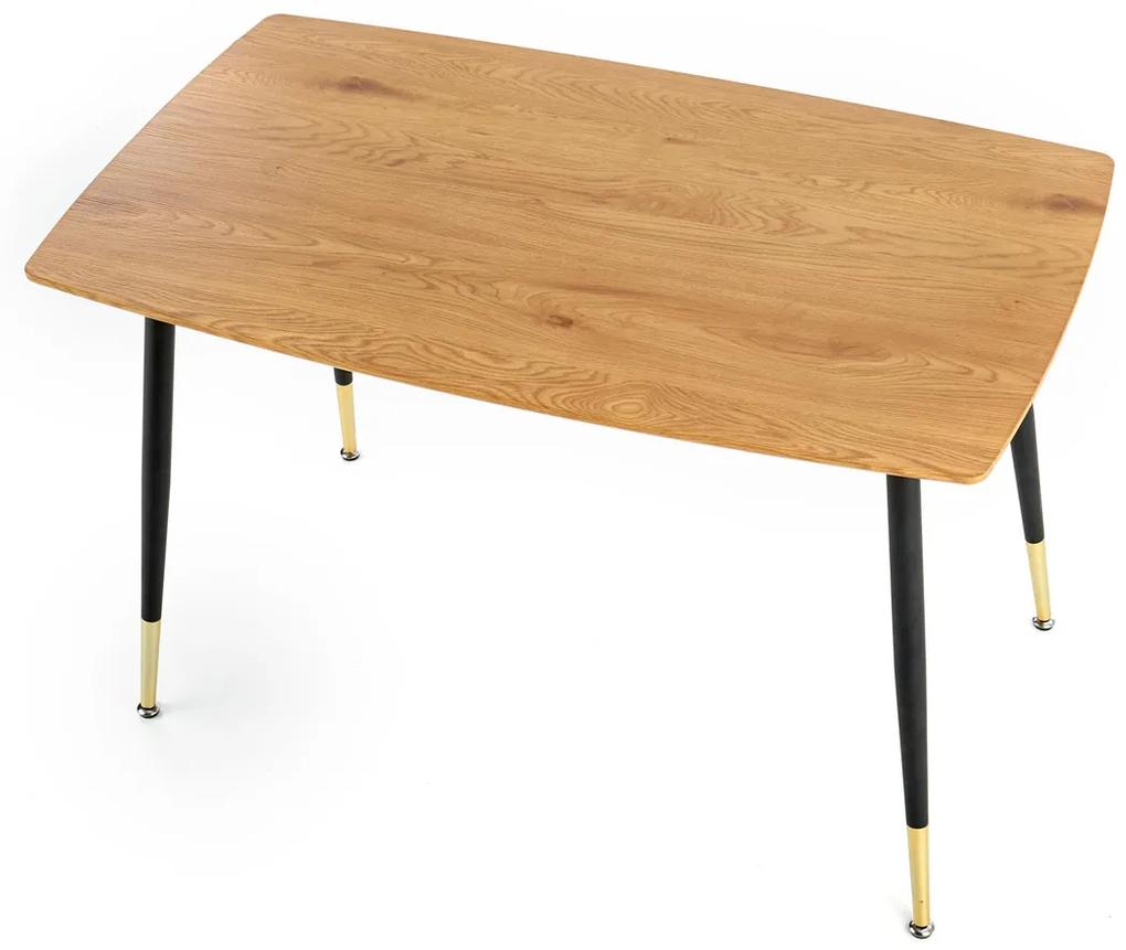 Jedálenský stôl Tripolis - dub zlatý / čierna