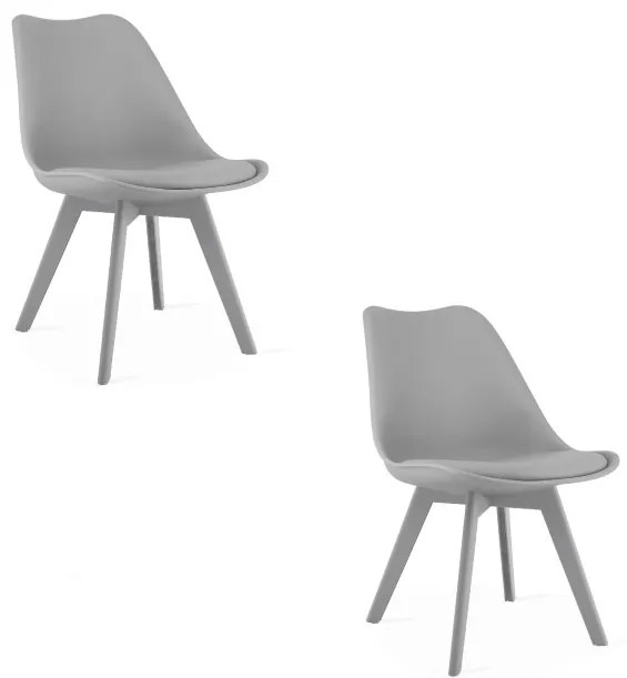 Set dvoch jedálenských stoličiek MARK sivý (2 ks)