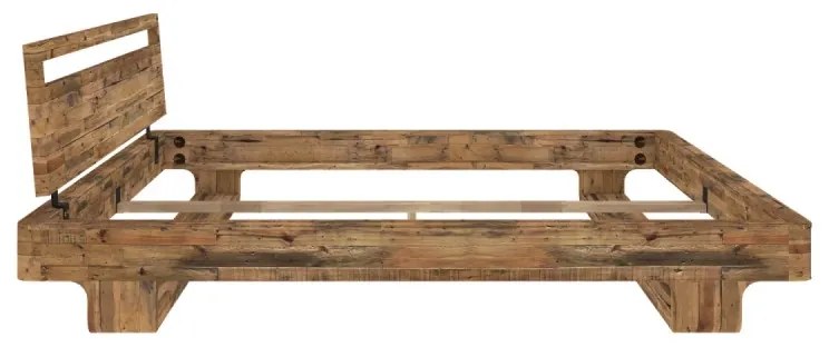 furniture-nabytek.cz - Masívna posteľ Indra z borovice, lakovaná, hnedá – 180×200 cm