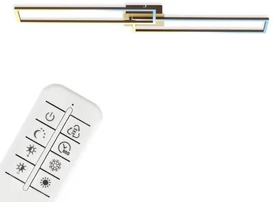 Stropná lampa LED otočná zlato hnedá FRAME 110 cm