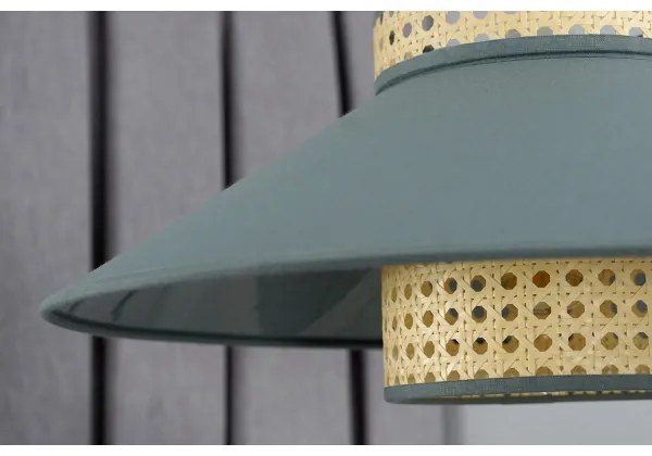 Duolla - Prisadený luster RIO RATTAN 1xE27/15W/230V pr. 45 cm zelená/ratan