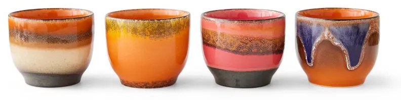 HK living Set hrnčekov Coffee Cups Java 70's – 4 ks