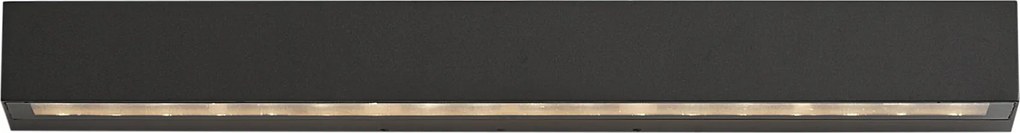 Priemyselné vonkajšie nástenné svietidlo čierne 55 cm vrátane LED IP65 - Hannah