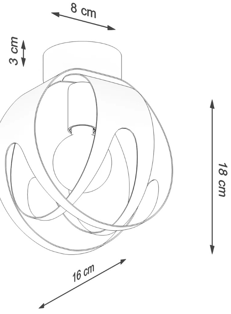 Stropné svietidlo Tulos, 1x biele kovové tienidlo