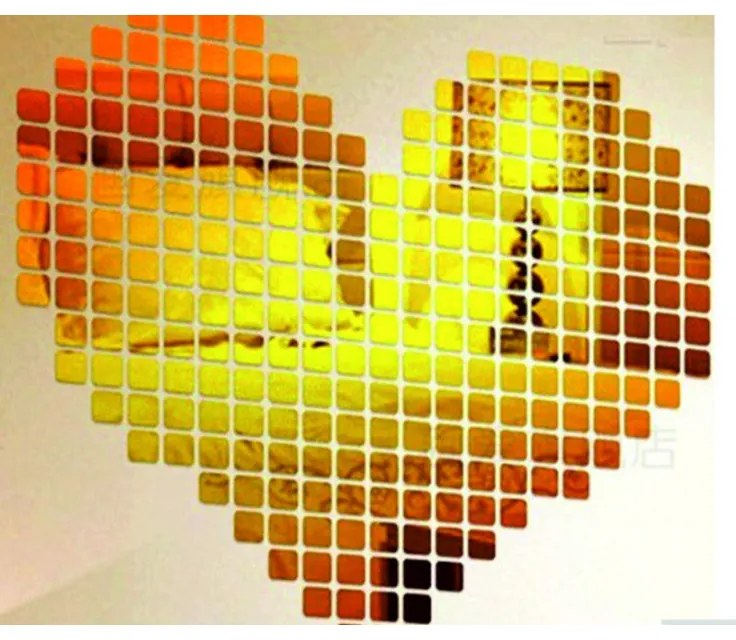 Zrkadlové dekoračné nálepky z akrylu na stenu, sklo a obkladačky | SENTOP FB-FA501