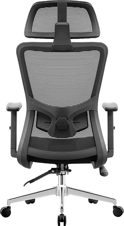 Kancelárska ergonomická stolička Neoseat LORELI — sieť / látka, čierna, nosnosť 150 kg