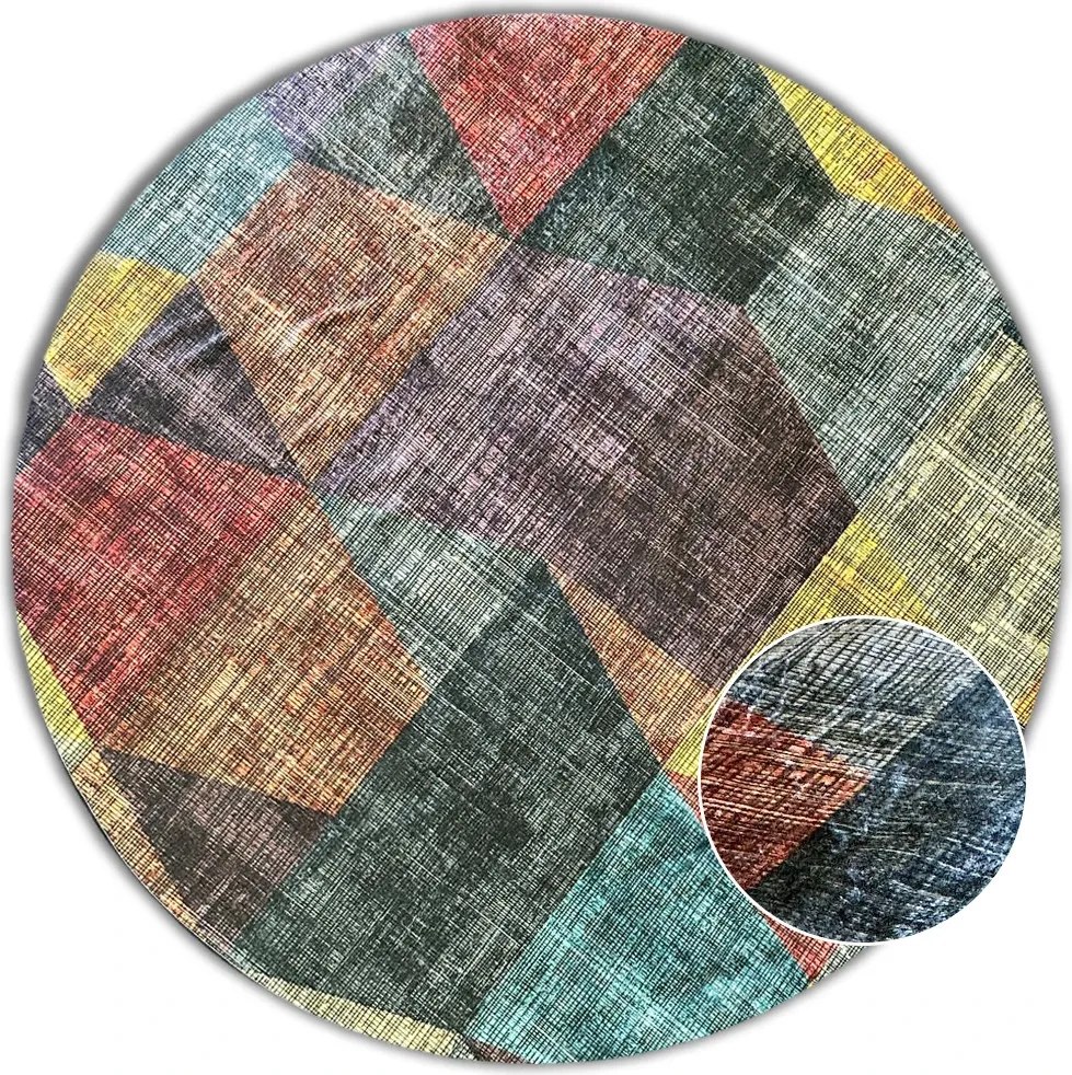 BE Koberec Porte 2032 Koło MULTI – viacfarebný okrúhly Rozmer: 120 cm