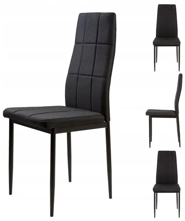 Súprava jedálenských stoličiek 4 ks Sydney čierna