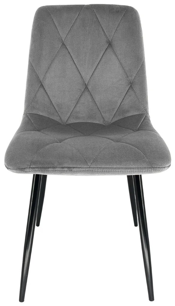 Prošívaná čalouněná židle Artis šedá