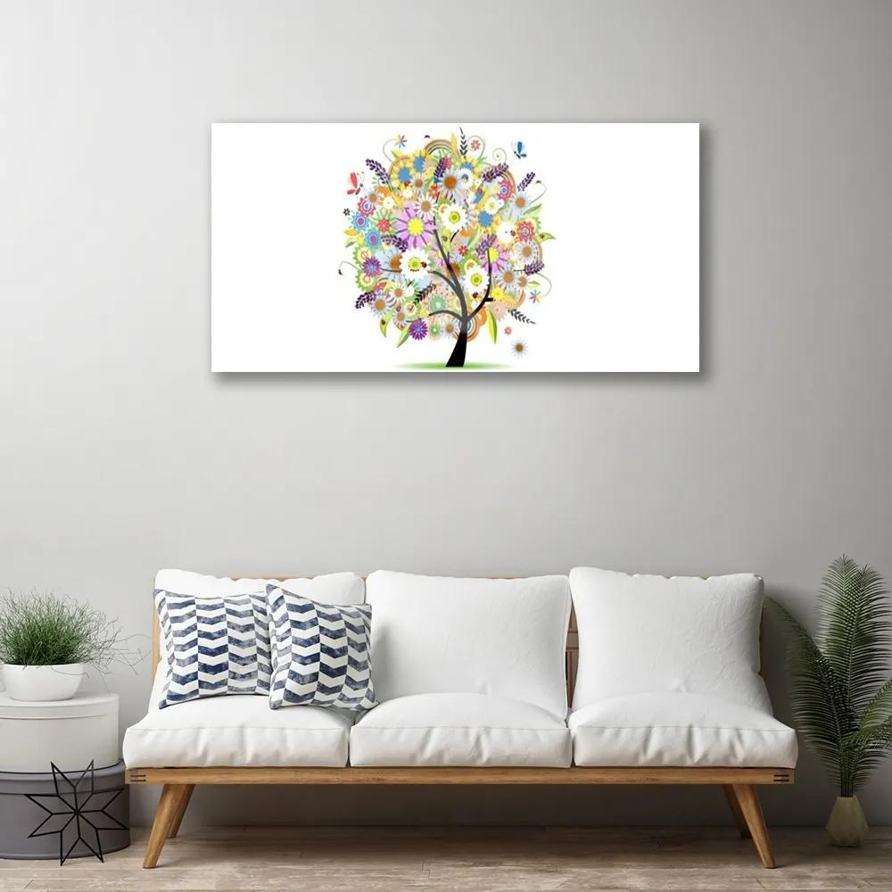 Obraz na skle Strom umenie 120x60 cm
