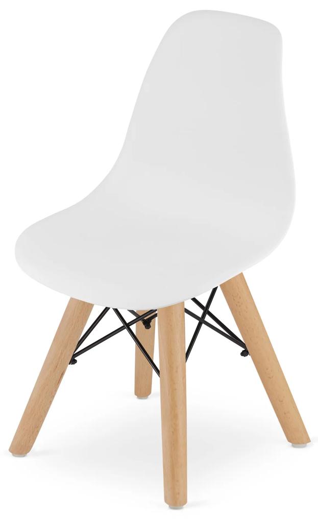 Dekorstudio Detská dizajnová stolička ENZO biela Počet stoličiek: 2ks