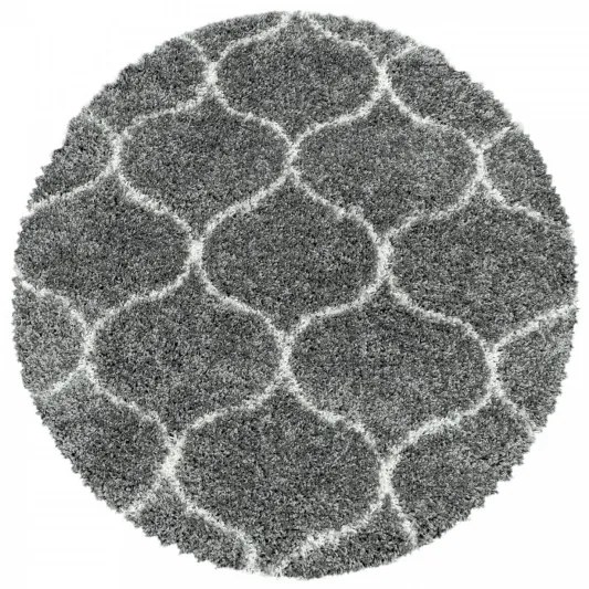 Koberec Salsa ďatelina sivý kruh
