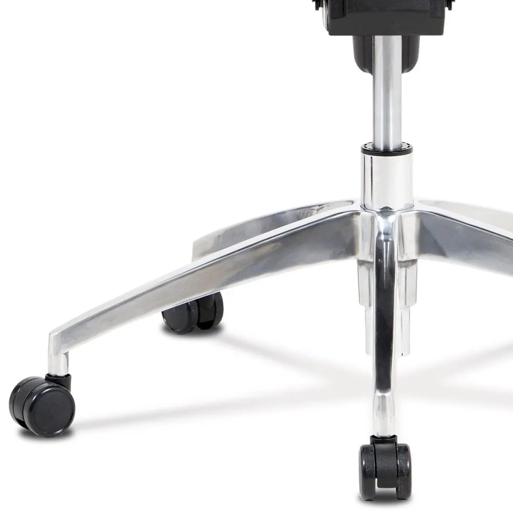 Kancelárska ergonomická stolička LEON — sieť/látka, čierna